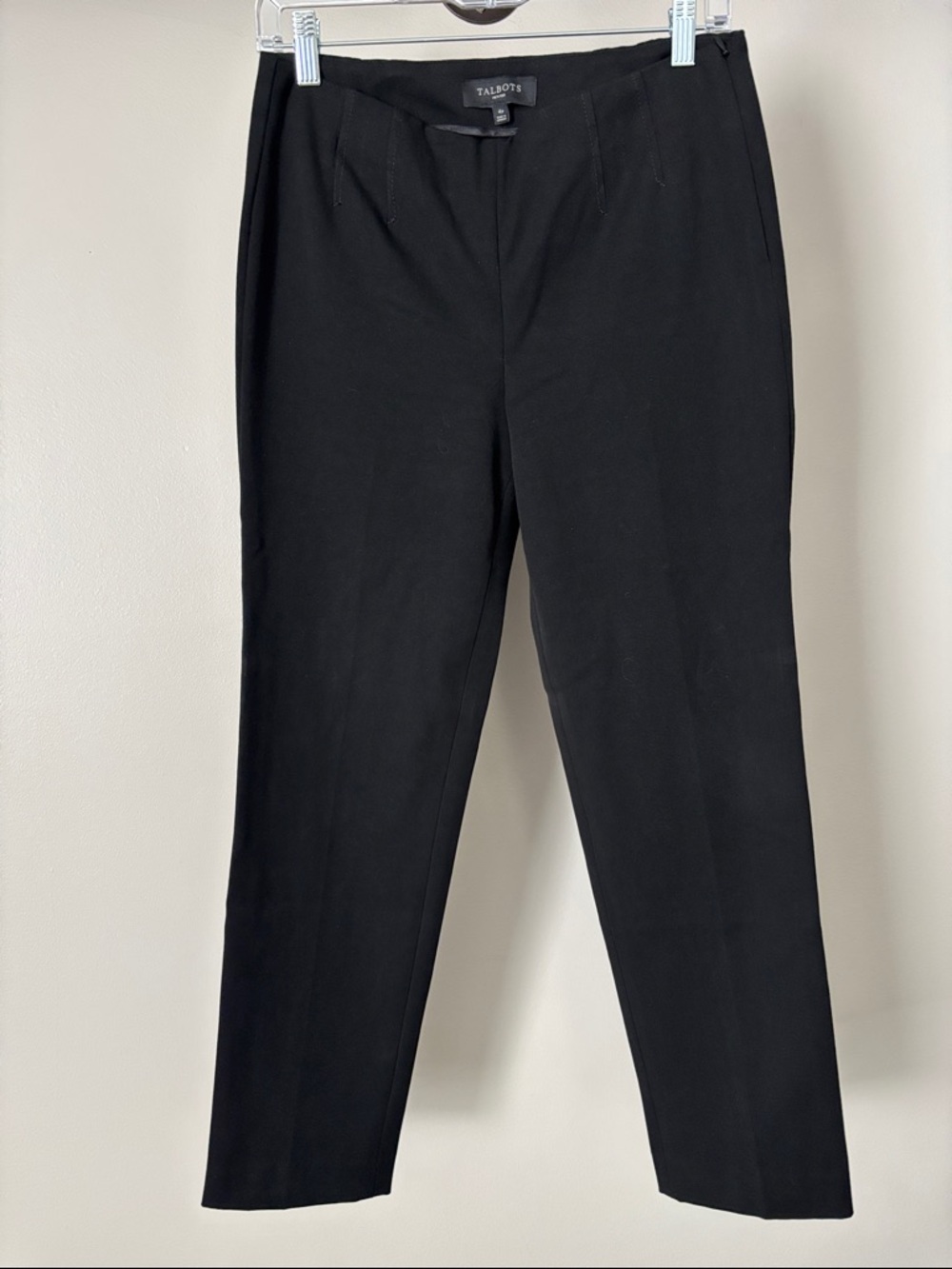 Talbots Black Tailored Straight-Leg Pants 4 Petite 4P